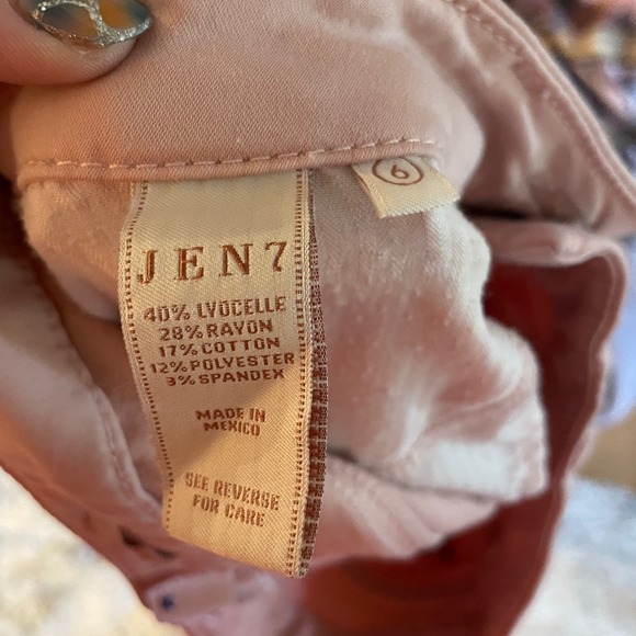 Paige Jen7 Ankle Skinny Jeans Sz 6 Pink A Lifestyle Collection NWTS - Picture 8 of 9